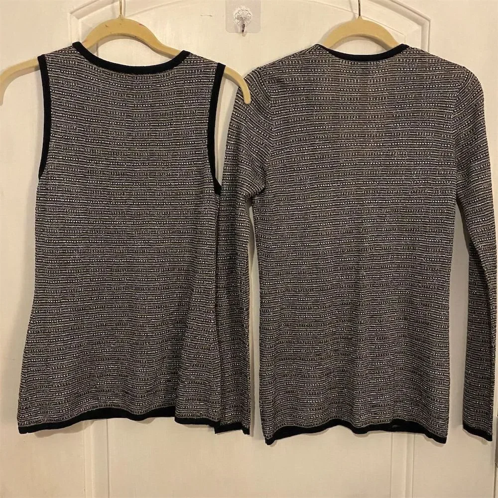 Brooks Brothers Navy and White Women's Cardigan Set - Picture 9 of 14